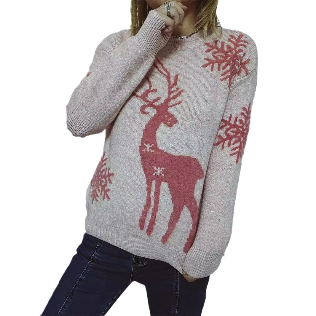 Pull femme de Noël avec motif de renne festif et coupe agréable Chic und Stil