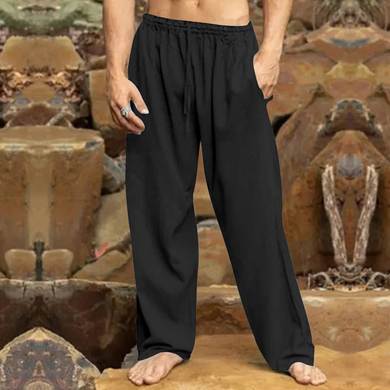 Men's Comfortable Relaxation Pants with Elastic Waist and Side Pockets Chic and Style