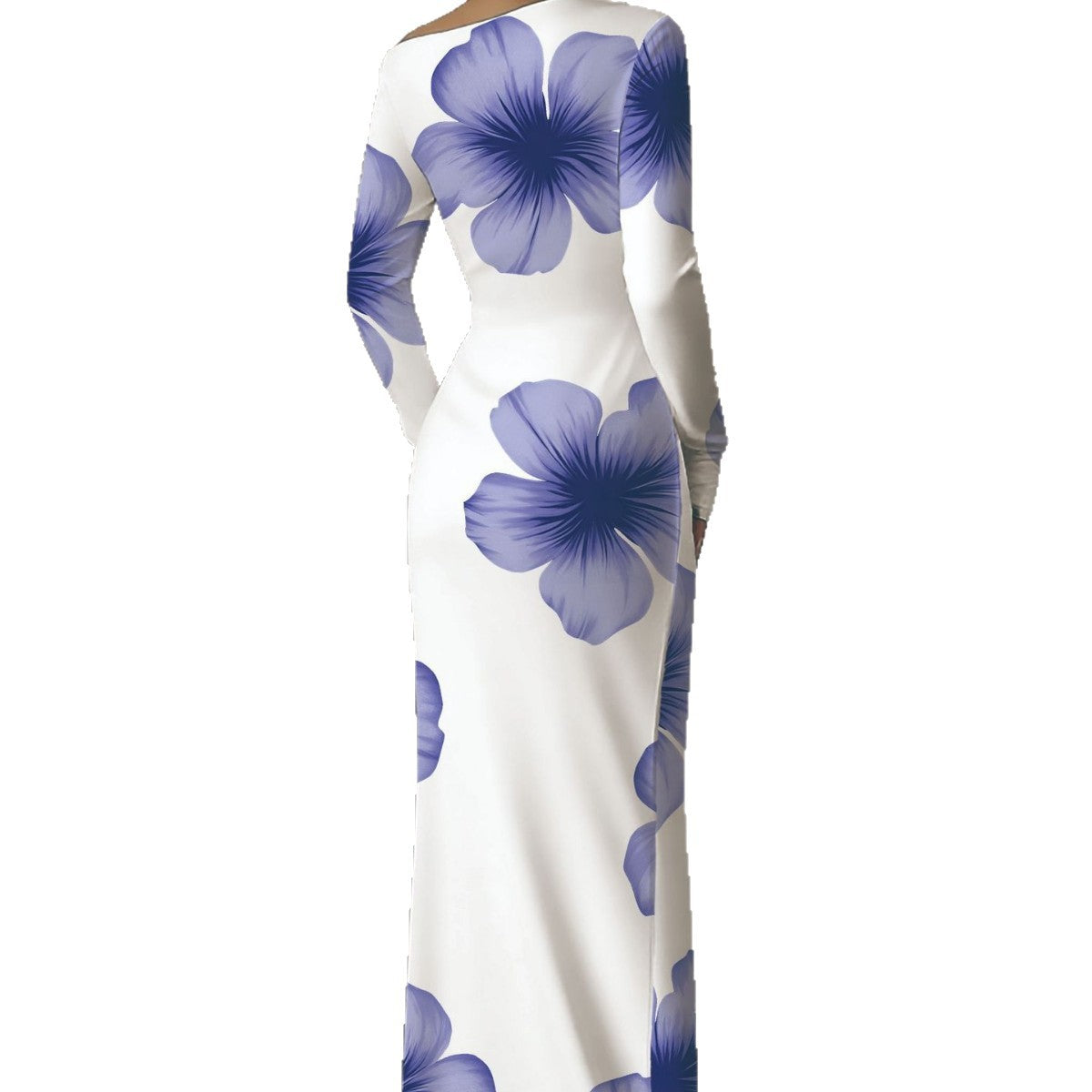 Robe longue élégante à manches longues pour dames avec motif floral Chic und Stil
