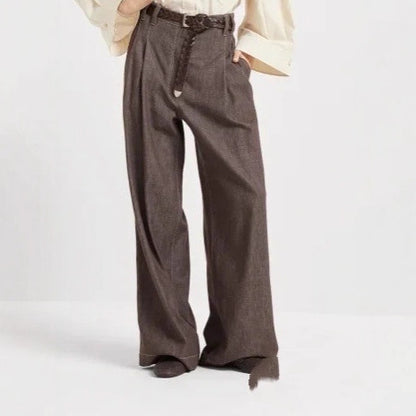 Women Loose Cotton Pants with High Waist and Practical Pockets Chic and Style