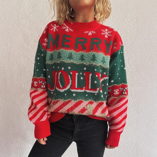 Pull en laine de Noël pour femmes avec motif unique et coupe confortable Chic und Stil