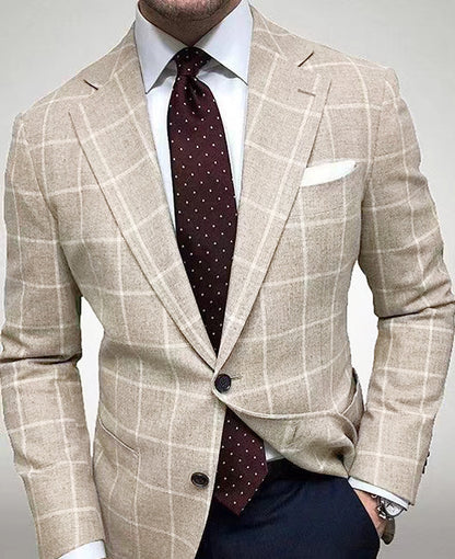 Blazer en lin élégant pour hommes avec coupe slim Chic und Stil