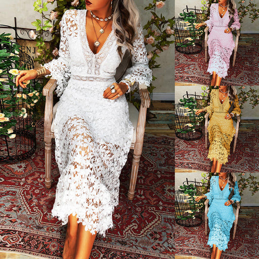 Robe midi élégante en dentelle Chic und Stil