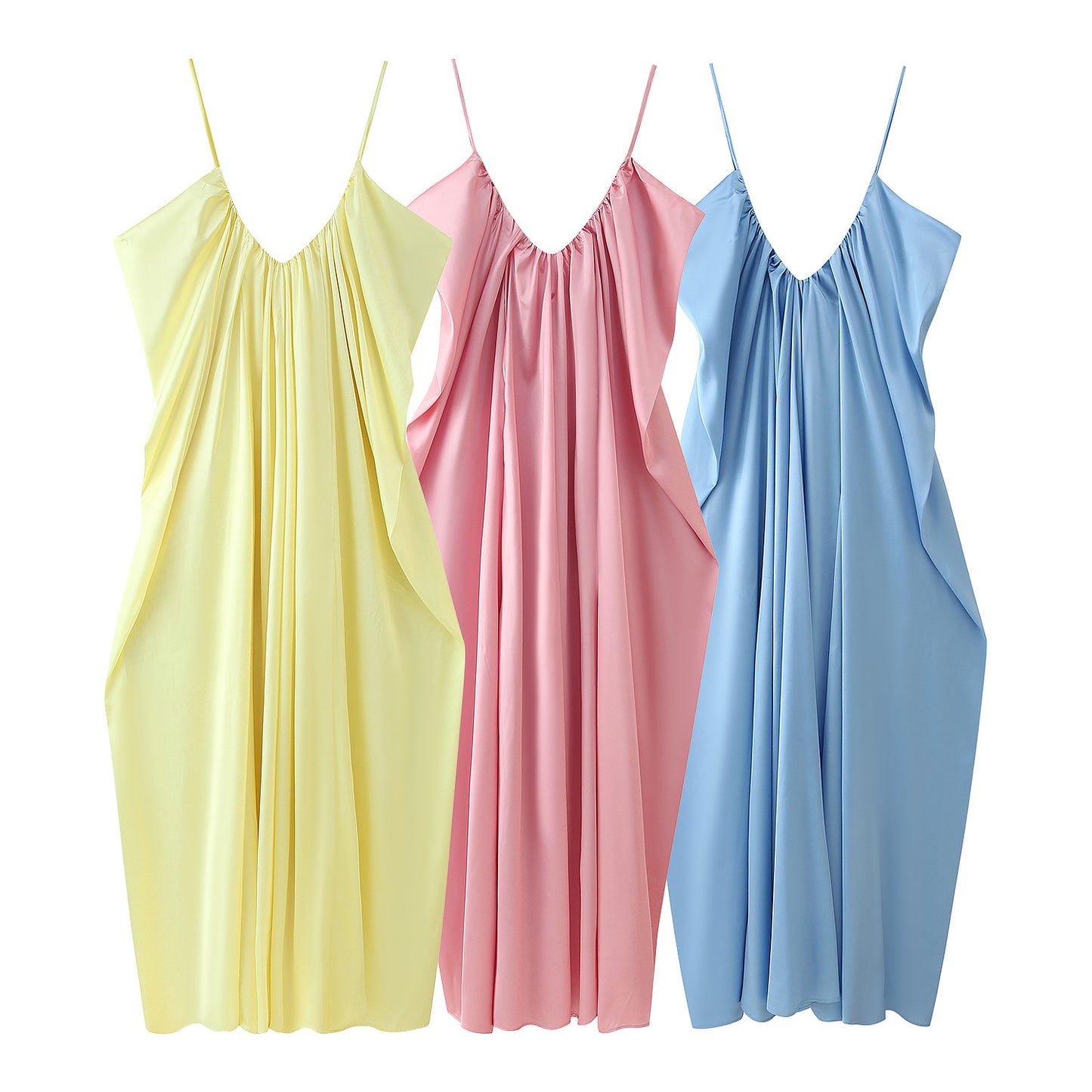 Robe maxi femme avec coupe décontractée et drapés raffinés Chic und Stil