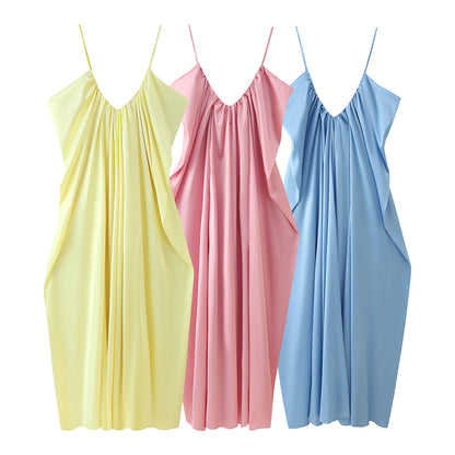 Robe maxi femme avec coupe décontractée et drapés raffinés Chic und Stil