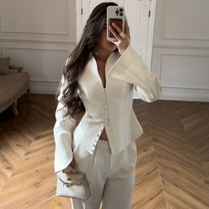 Women elegant blazer and pants set Chic and Style