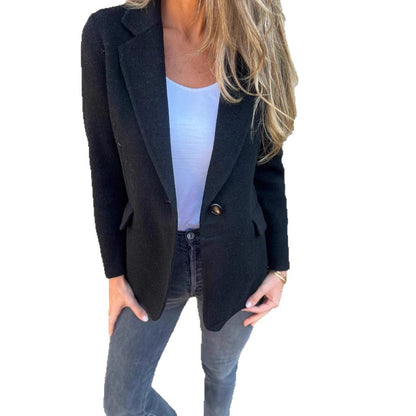 Dames élégant manteau en laine à coupe ajustée Chic und Stil