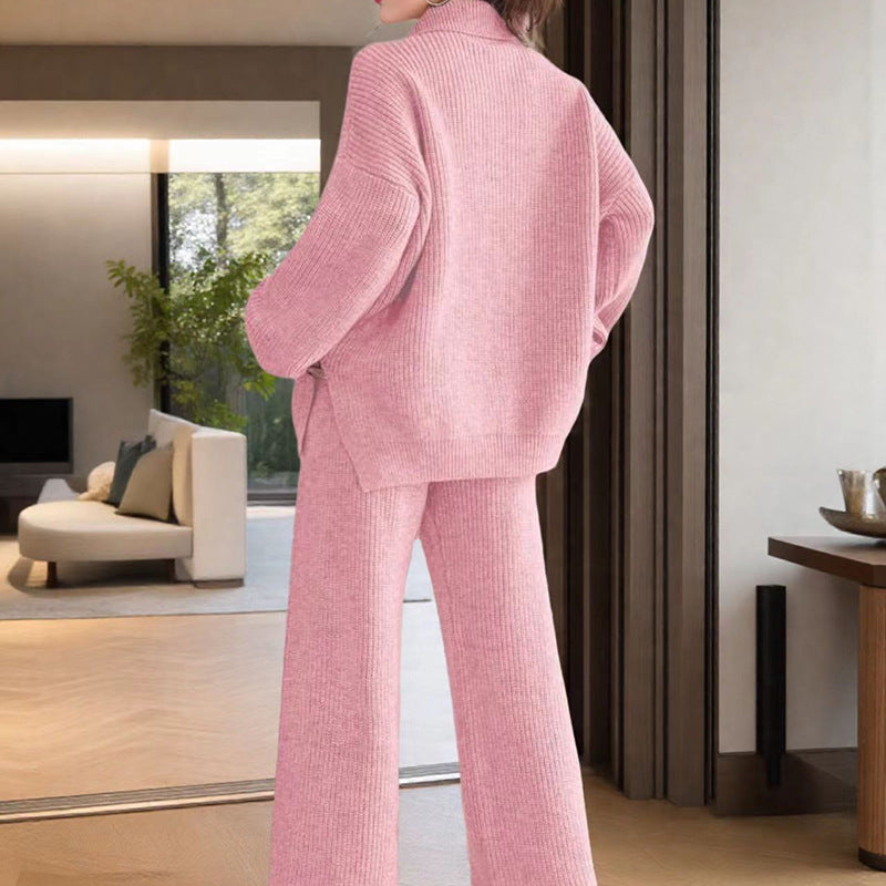Pullover en tricot doux pour femmes avec col montant moderne et coupe ample Chic und Stil