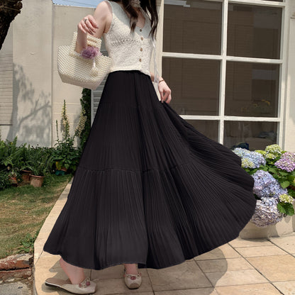 Jupe maxi plissée fluide Chic und Stil pour femme