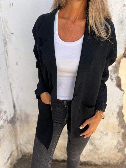 Blazer oversize à coupe décontractée pour femme Chic und Stil