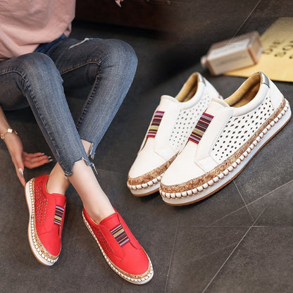 Baskets slip-on pour femmes respirantes avec bande élastique et design en liège tendance Chic und Stil