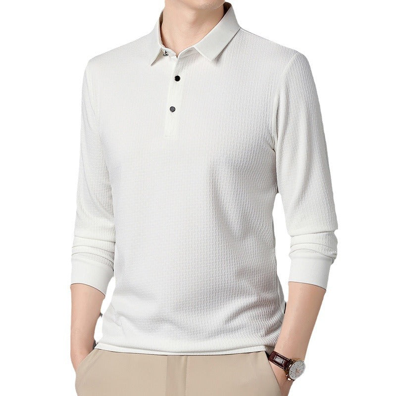 Chemise polo à manches longues pour hommes avec design structuré et coupe moderne Chic und Stil