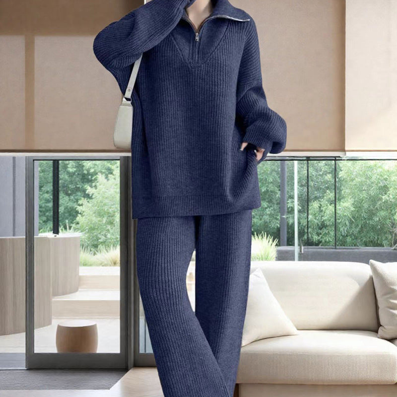 Pullover en tricot doux pour femmes avec col montant moderne et coupe ample Chic und Stil
