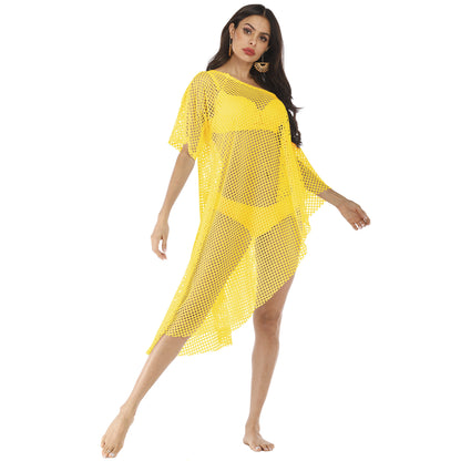 Dames Élégant Transparent Mesh Baignade Kaftan Chic und Stil
