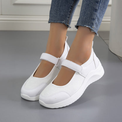 Chaussures à lacets confortables pour dames avec fermeture velcro et surface en maille respirante Chic und Stil