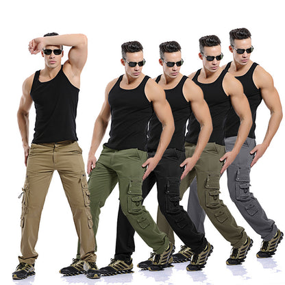 Men's cargo pants with multiple practical pockets and adjustable belt Chic and Style
