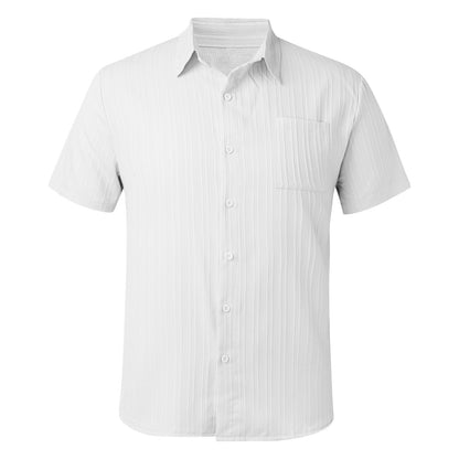 Chemise à manches courtes pour hommes avec de fines rayures et poche poitrine Chic und Stil