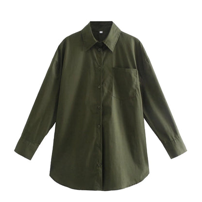 Blouse à manches longues pour femmes avec une coupe élégante et un tissu en coton de haute qualité Chic und Stil