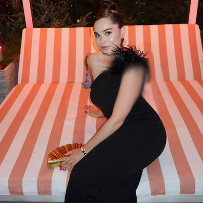 Dames Robe de soirée élégante à épaule unique avec des détails de volants raffinés Chic und Stil