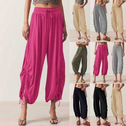 Casual harem pants for women with elastic waistband and drawstring Chic and Style