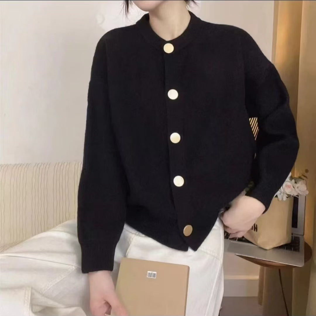 Dames Pull en tricot douillet avec de grands boutons et un design élégant Chic und Stil