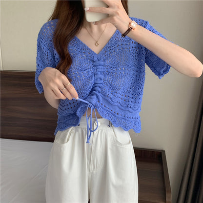 Femme pull tricot avec fronces décoratives Chic und Stil