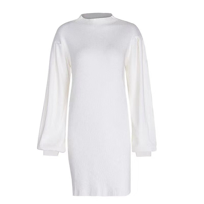 Robe en tricot pour femmes au design côtelé moderne Chic und Stil