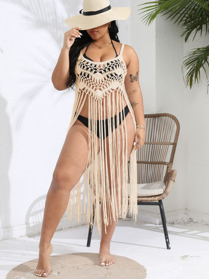 Dames crochet franges couvre-épaule plage Chic und Stil