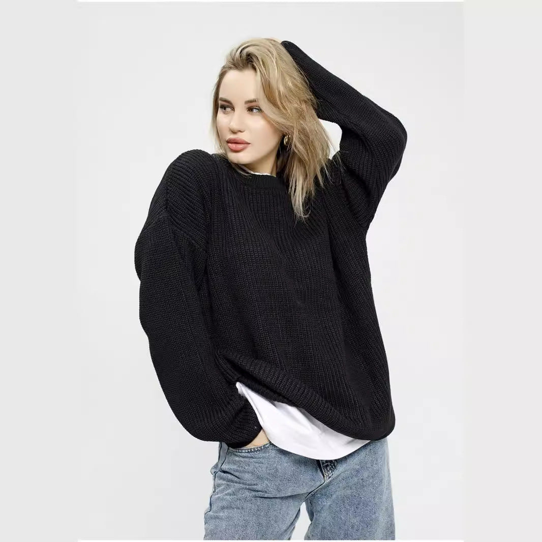 Pull oversized décontracté pour femmes avec motif tricot texturé Chic und Stil