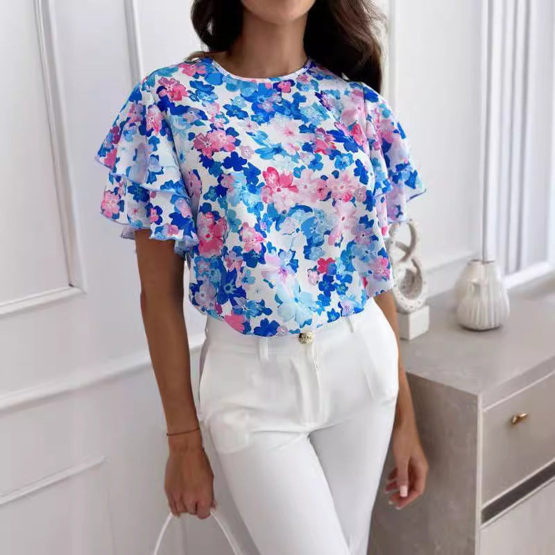 Chemisier pour femmes avec ourlet en dentelle florale Chic und Stil