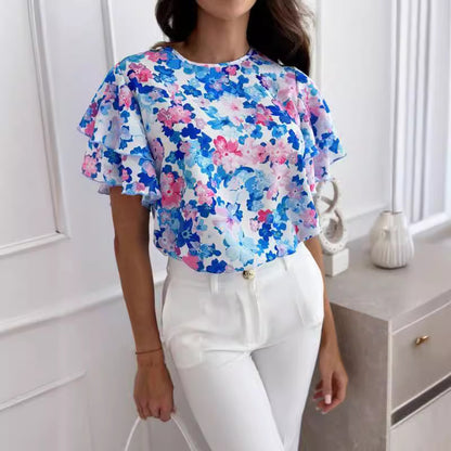 Chemisier pour femmes avec ourlet en dentelle florale Chic und Stil