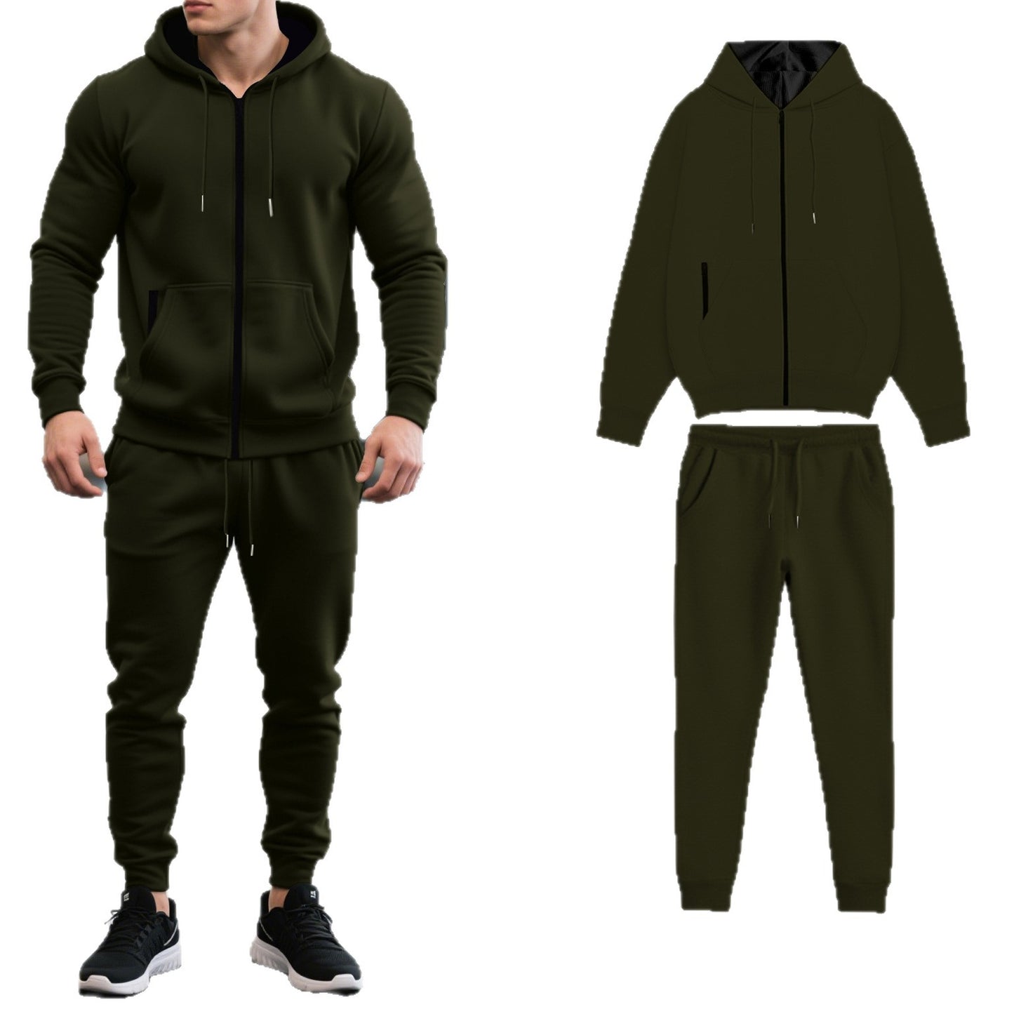 Costume de sport pour hommes avec capuche et poches pratiques Chic und Stil