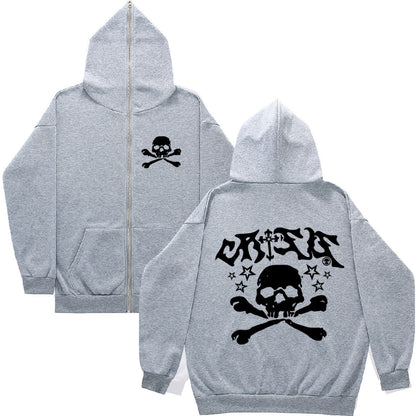 Dame sweat à capuche avec design créatif de skull Chic und Stil