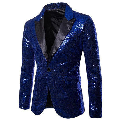 Blazer en sequins pour hommes avec finition brillante et coupe élégante Chic und Stil