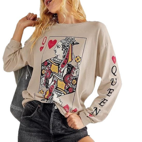 Chemisier à manches longues pour dames avec motif royal Chic und Stil