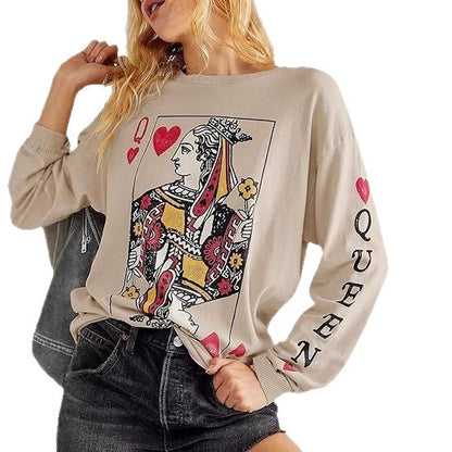 Chemisier à manches longues pour dames avec motif royal Chic und Stil