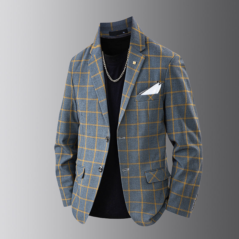 Blazer élégant pour hommes avec un design à carreaux et une fine doublure intérieure Chic und Stil