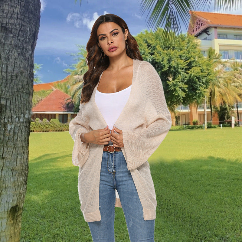 Dames gilet en tricot léger avec côtés ouverts et manches larges Chic und Stil