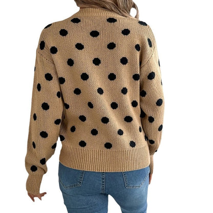 Pull en grosse maille pour femmes avec motif à pois et coupe décontractée Chic und Stil
