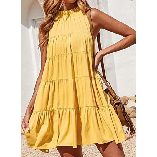 Robe à bretelles à niveaux pour femmes Chic und Stil