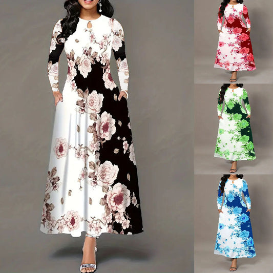 Robe maxi à imprimé floral pour femmes Chic und Stil