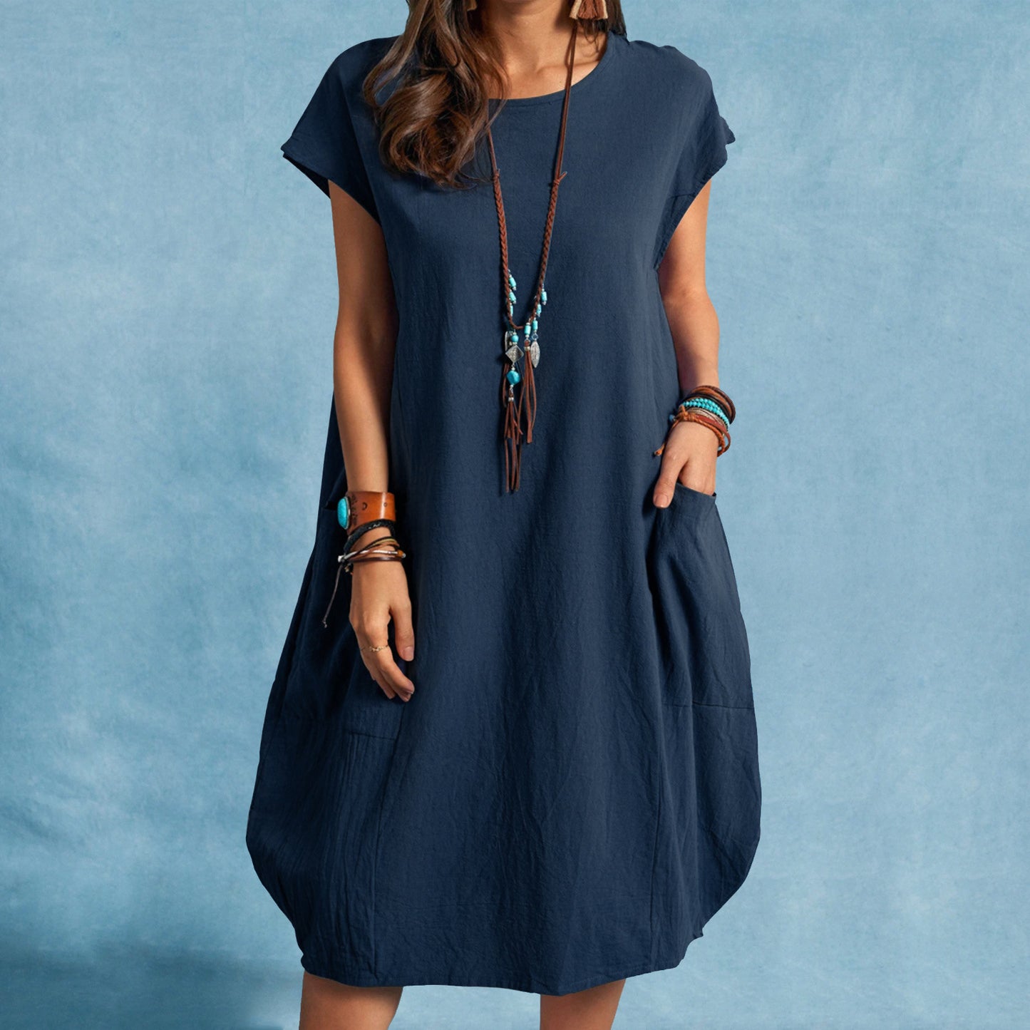 Robe d'été aérienne pour femmes avec poches pratiques et coupe moderne Chic und Stil