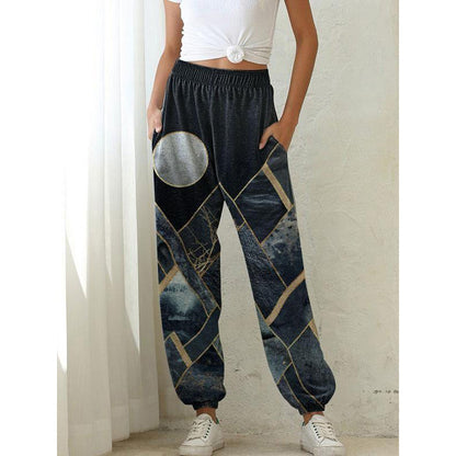 Women geometric print leisure pants Chic and Style