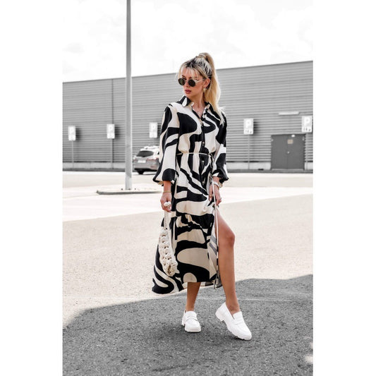 Robe maxi abstraite pour femme Chic und Stil