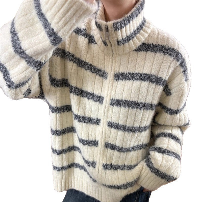 Pull en tricot pour femmes à col montant Chic und Stil