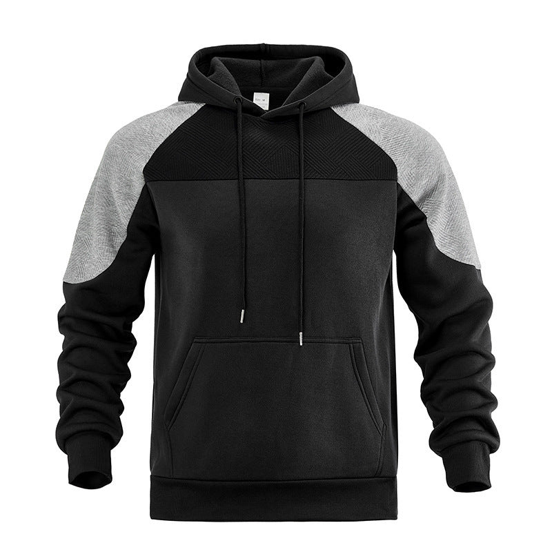 Sweat-Hoodie sportif pour hommes avec des manches structurées et poche kangourou Chic und Stil