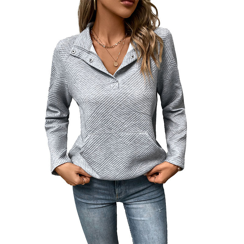 Pull over décontracté pour femmes avec col structuré Chic und Stil