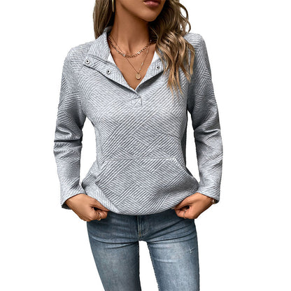 Pull over décontracté pour femmes avec col structuré Chic und Stil