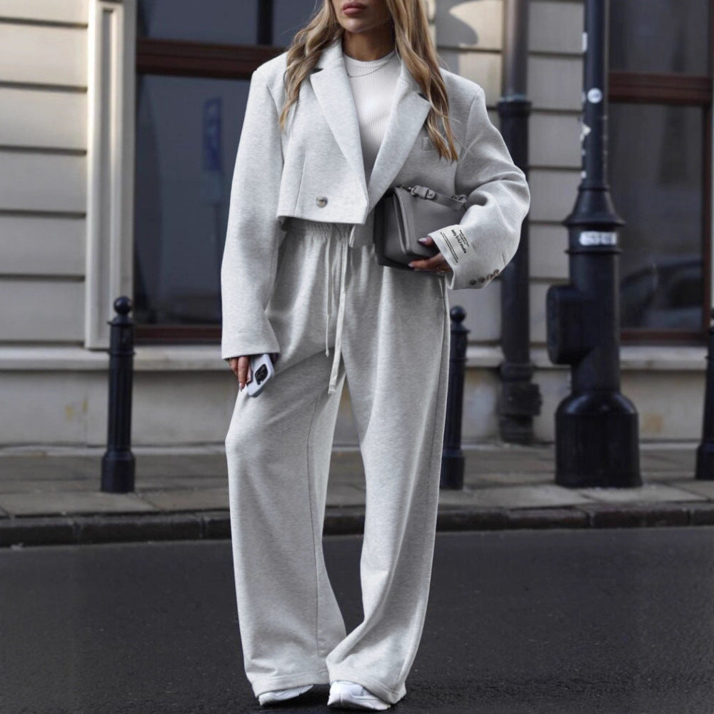 Women's oversized sporty blazer and comfortable jogger pants Chic and Style