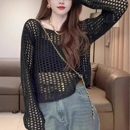 Pull en tricot léger pour femmes au design en mailles Chic und Stil